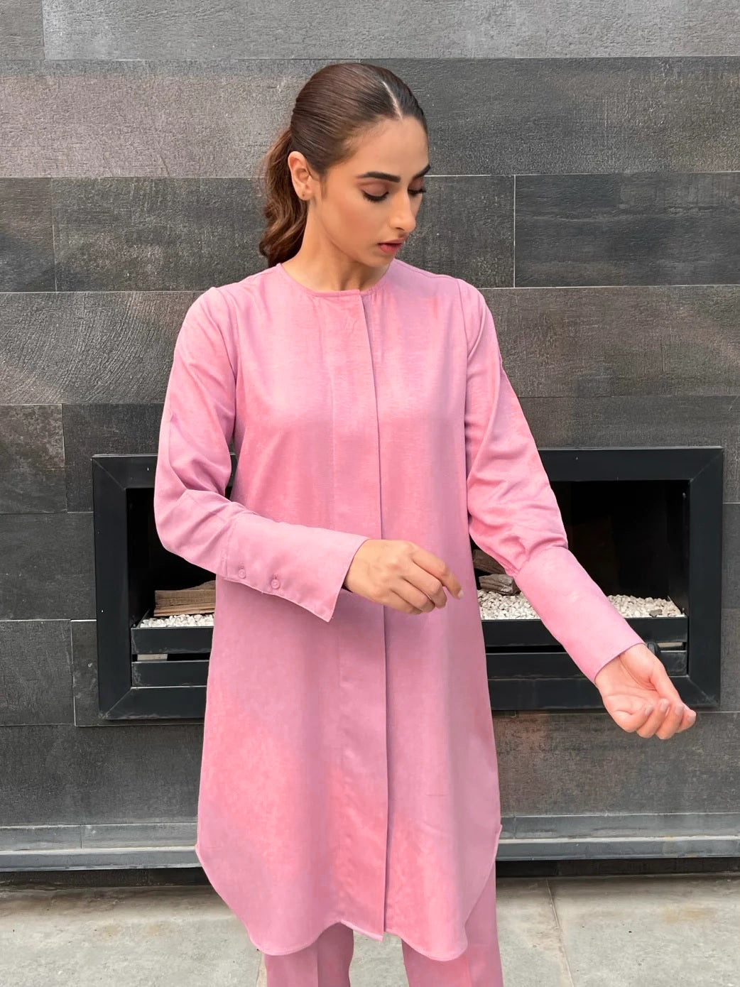 Nirvana statement pink co-ord set (QC7016)