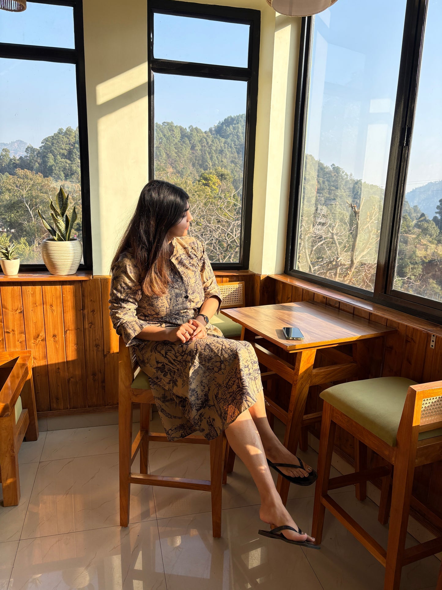 Shama dress with buckle belt (QC5931)