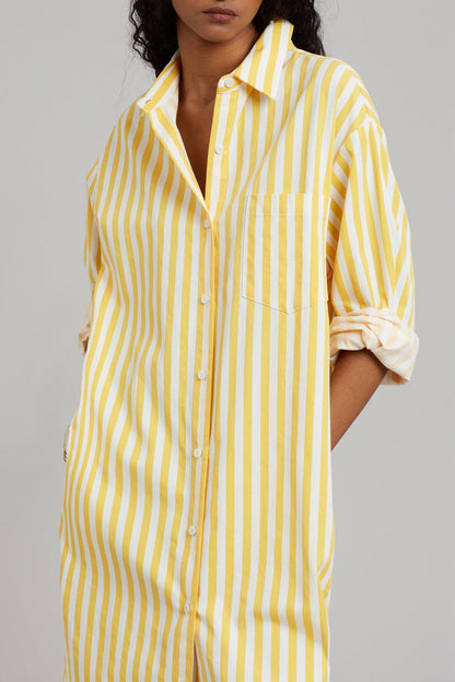 Deepika statement yellow shirt dress (QC5887)