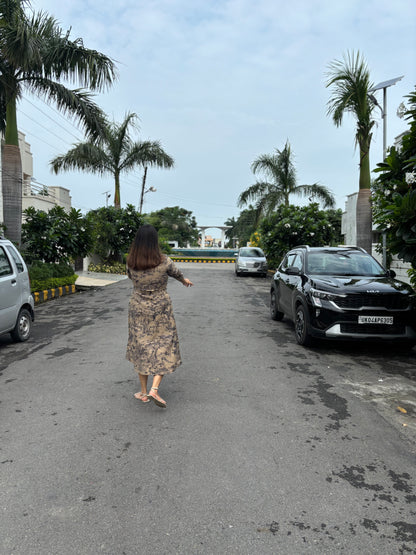 Shama dress with buckle belt (QC5931)