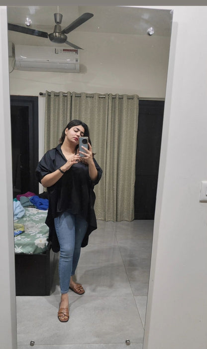 Anush statement black shirt (QC7025)