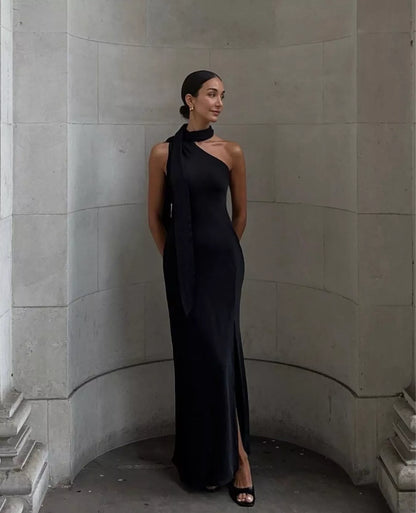 Christina dress with side slit (QC7030)