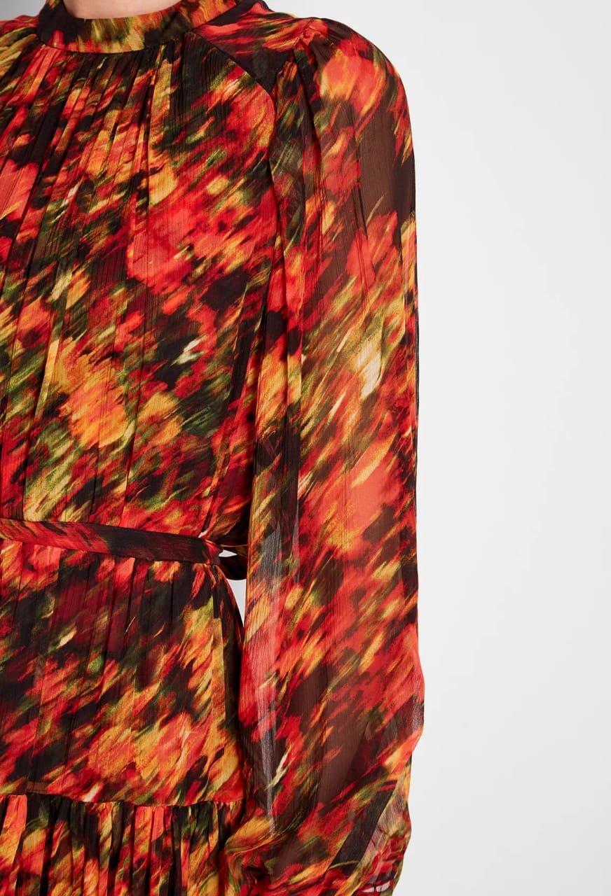 Stella statement dress with belt (QC5932)