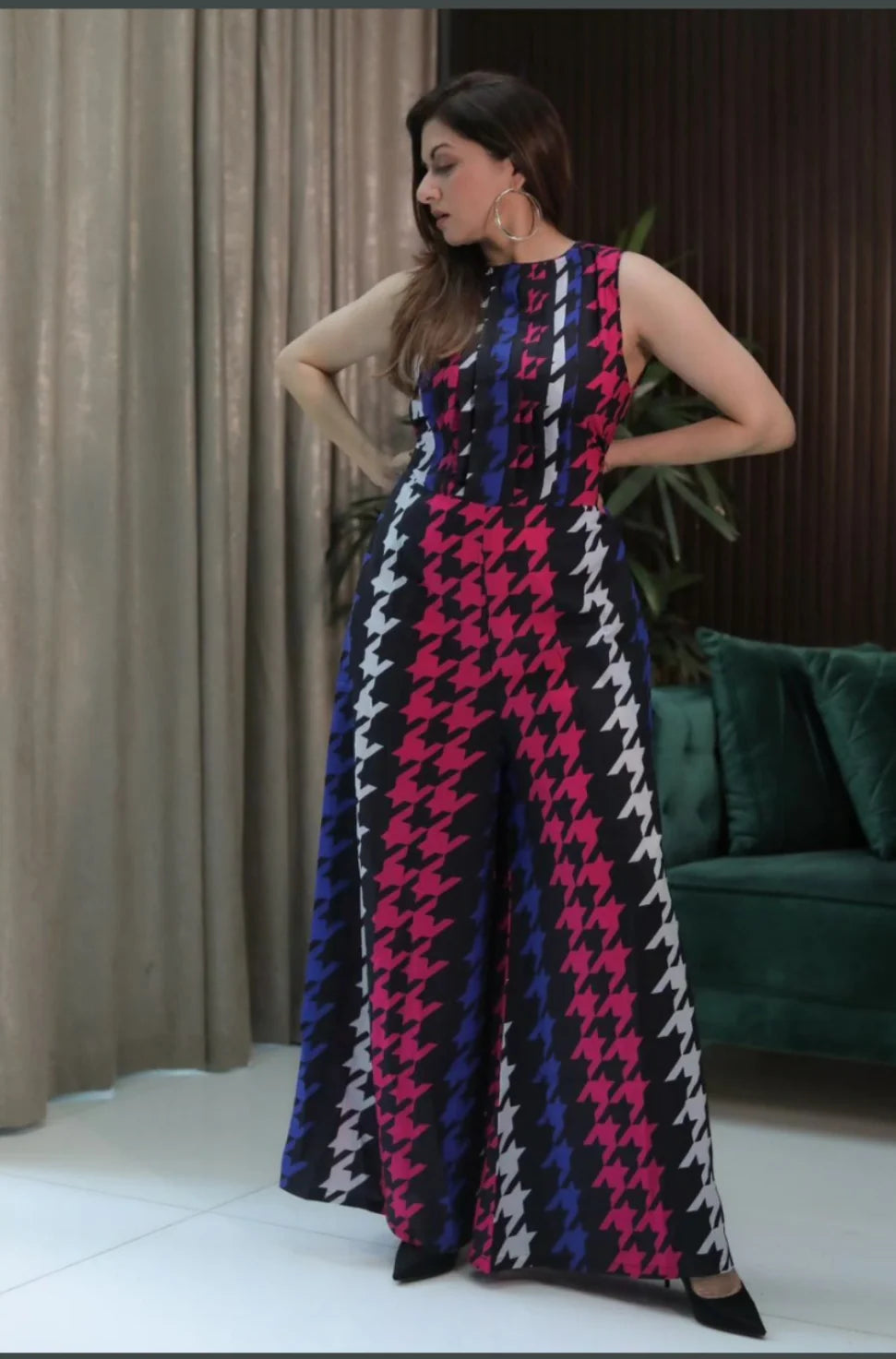 QC456(jumpsuit with belt)