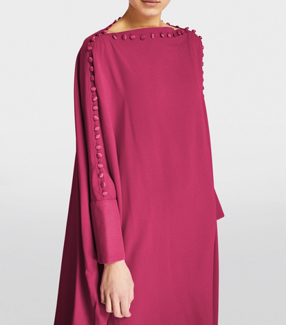 Bonnie statement magenta dress (QC7037)